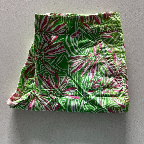 Lilly Pulitzer Clipper Short - Cabana Pink - Sunnyside Lion - 12 - Picture 1 of 4